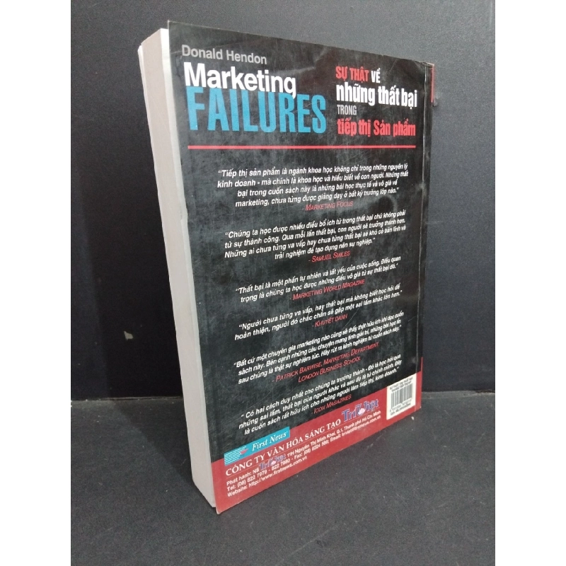 Marketing failures sự thật về những thất bại trong tiếp thị sản phẩm mới 80% ố 2007 HCM2811 Donald Hendon MARKETING KINH DOANH 918487