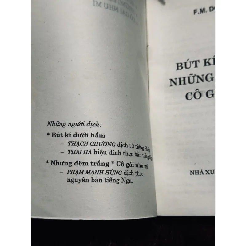 Bút ký dưới hầm (3 truyện ngắn của Dos) 976554