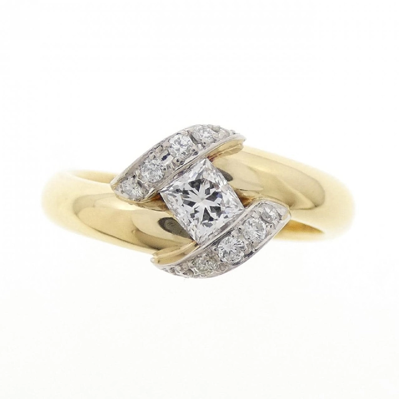 Nhẫn kim cương K18YG/PT900 0.235CT 671390