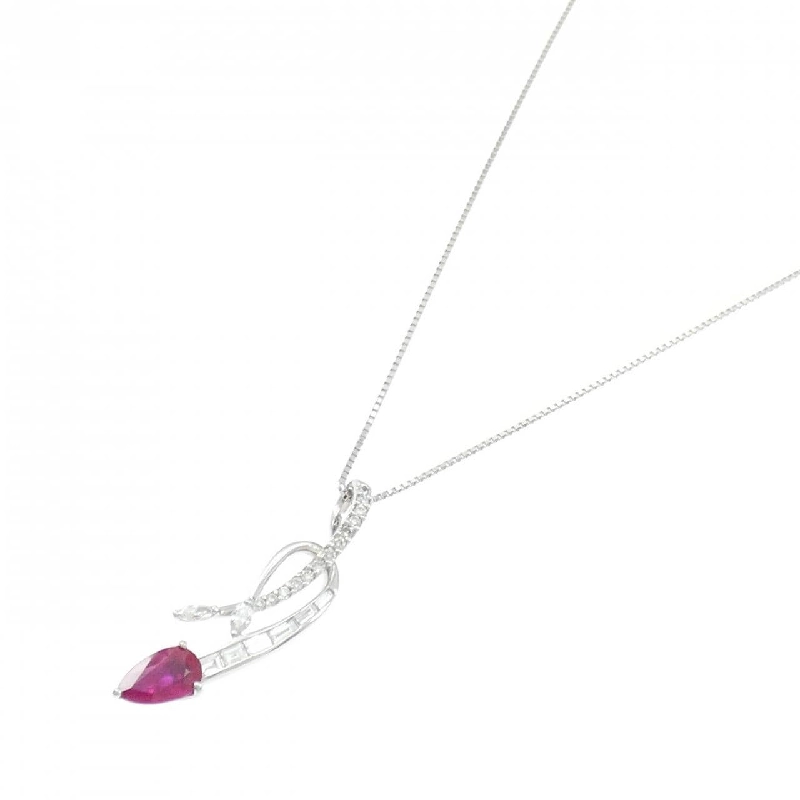 K18WG Dây chuyền Ruby 1.04CT - Hàng hiệu Chính hãng 858924