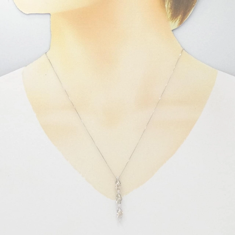 K18WG Dây chuyền kim cương 1.52CT - Hàng hiệu Chính hãng 866509