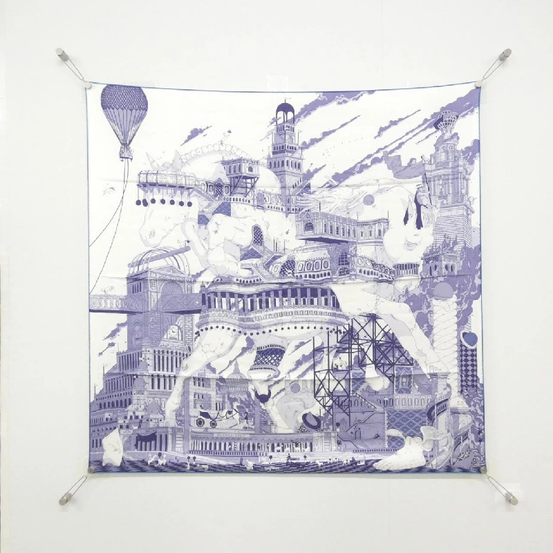 Khăn choàng HERMES HIPPOPOLIS CARRE 002934S - Hàng hiệu Chính hãng 771902