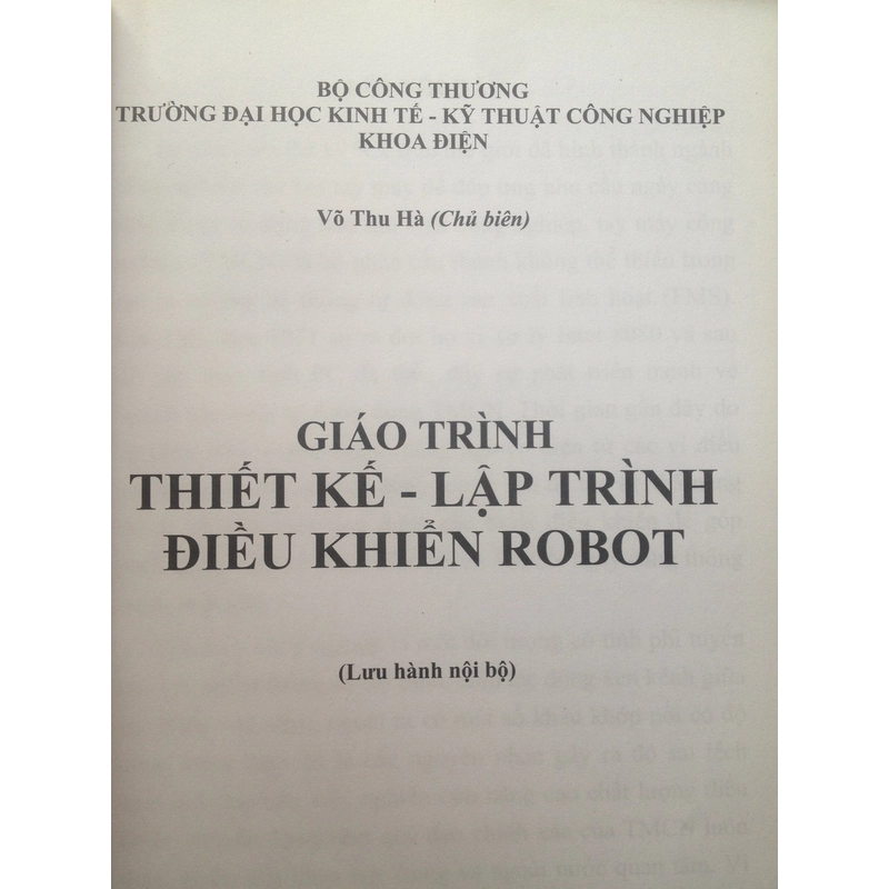 GIÁO TRÌNH THIẾT KẾ-LẬP TRÌNH ĐIỀU KHIỂN ROBOT 495321