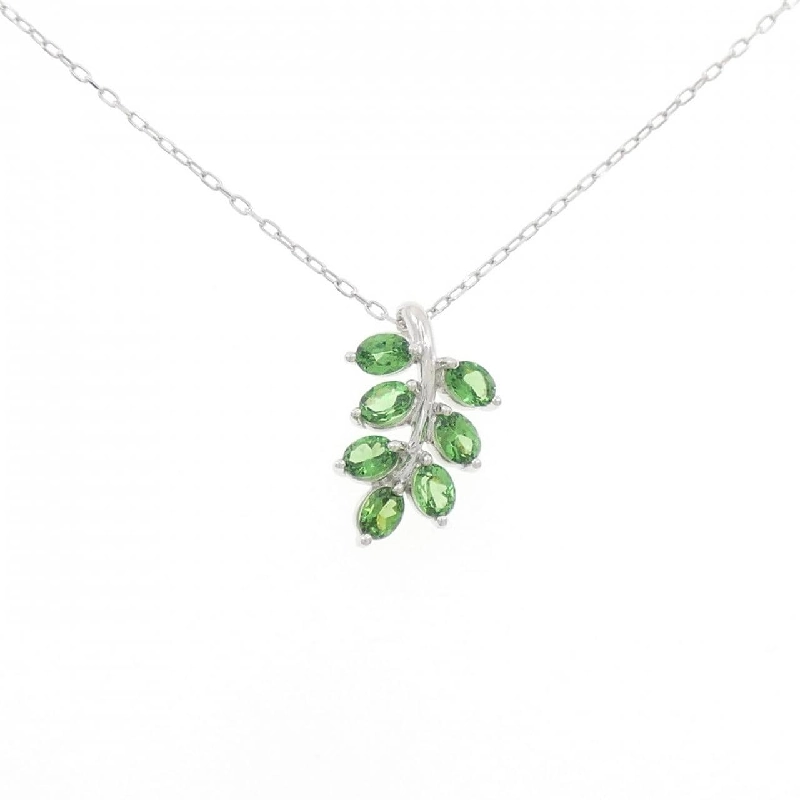 K18WG Lá Ngọc Lục Bảo Xanh Garnet Dây Chuyền 0.80CT - Hàng hiệu Chính Hãng 863254