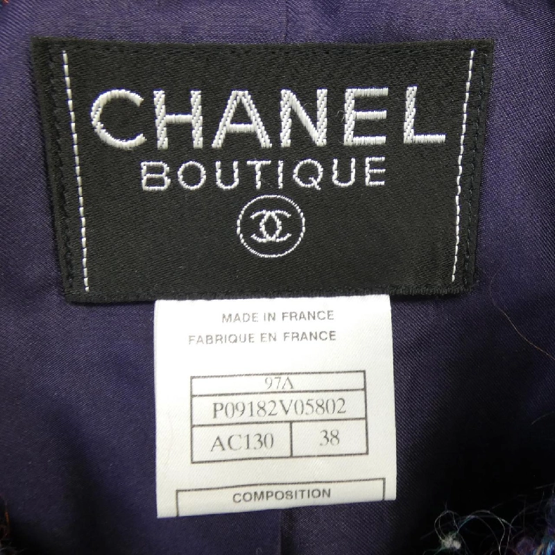 【Mã giảm giá】【Cổ điển】Áo khoác không cổ CHANEL 643220