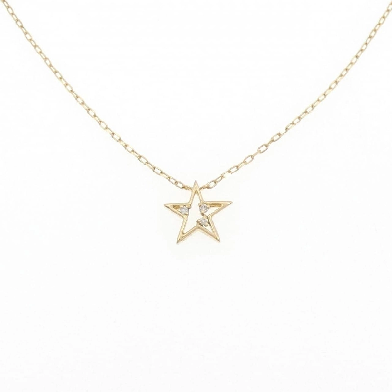 K18YG Ngôi sao Kim cương Dây chuyền 0.02CT - Hàng hiệu Chính hãng 860771