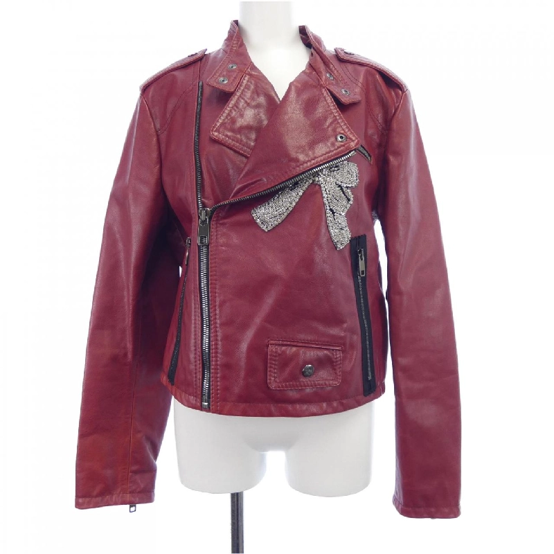 【Mã giảm giá】Dolce & Gabbana DOLCE&GABBANA Áo khoác da biker 640214