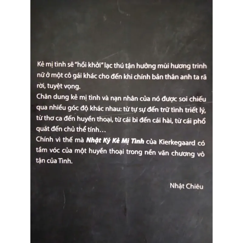 Nhật ký kẻ mị tình,  kiệt tác của Soren Kierkegaard 931673