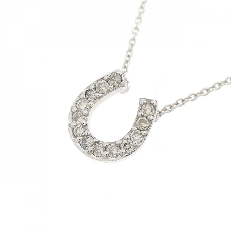 K18WG Mặt dây chuyền hình móng ngựa kim cương 0.13CT - Hàng hiệu Chính hãng 861864