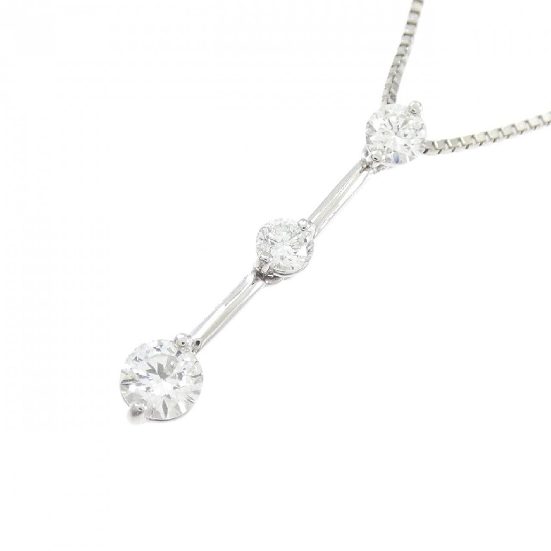 Dây chuyền kim cương ba viên PT900/PT850 0.50CT - Hàng hiệu Chính hãng 859616