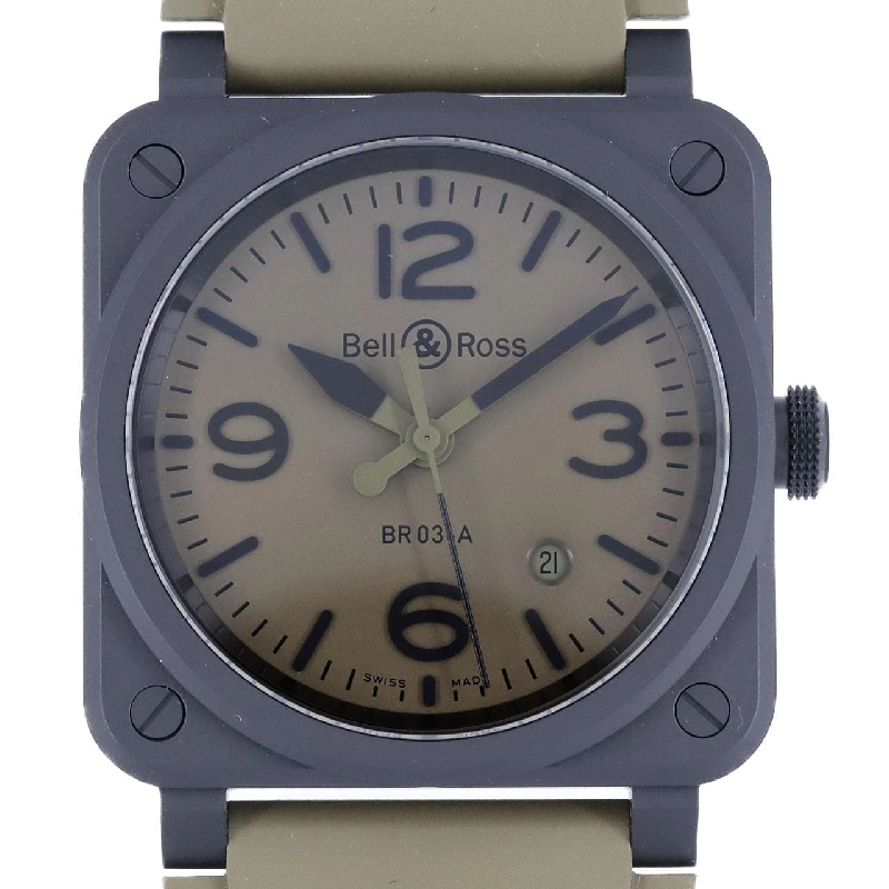 Bell & Ross BR03 Đồng hồ quân đội gốm BR03A-MIL-CE/SRB Gốm tự động - Hàng hiệu Authentic 889432