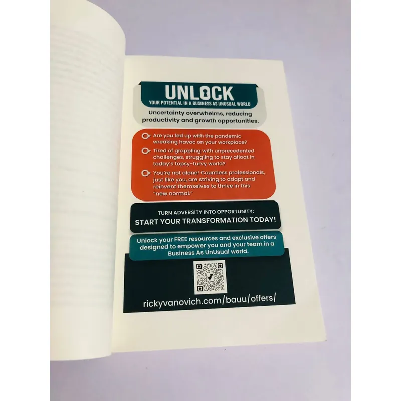 📖 BUSINESS AS UNUSUAL – Rick Yvanovich 601983