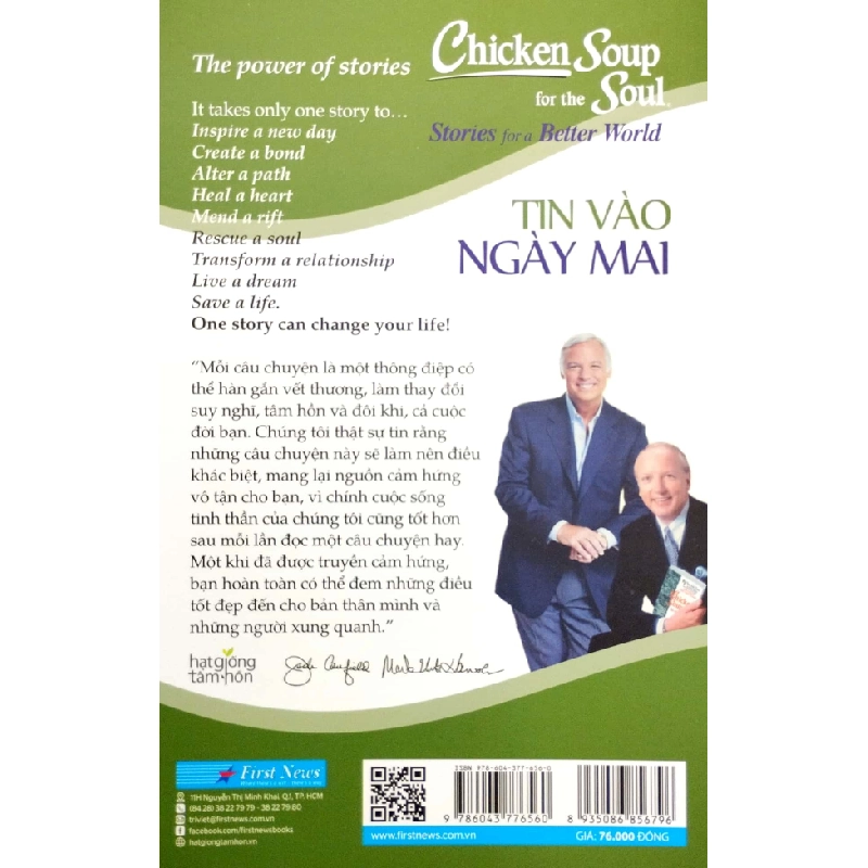 Chicken Soup For The Soul - Tin Vào Ngày Mai (Song Ngữ Anh - Việt) - Jack Canfield, Mark Victor Hansen 289694