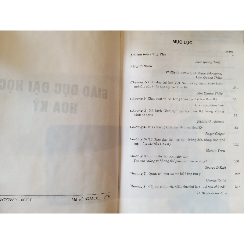 Giáo dục đại học Hoa Kỳ - Lâm Quang Thiệp, Philip G. Altbach, D. Bruce Johnstone 778847