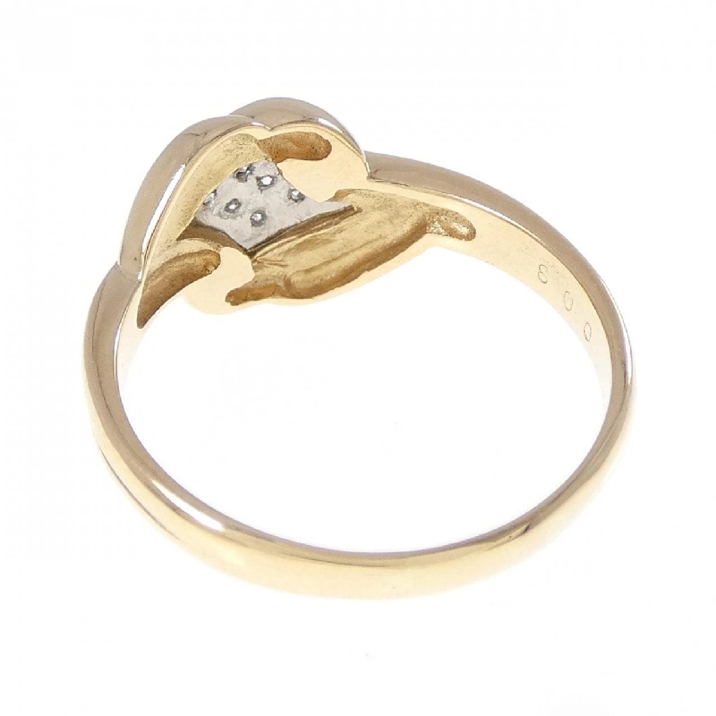 Nhẫn kim cương K18YG/PT900 0.08CT 666639