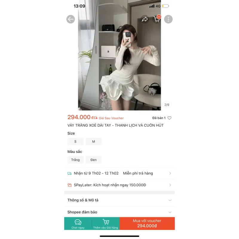 vây trắng xoè tay dài 795853