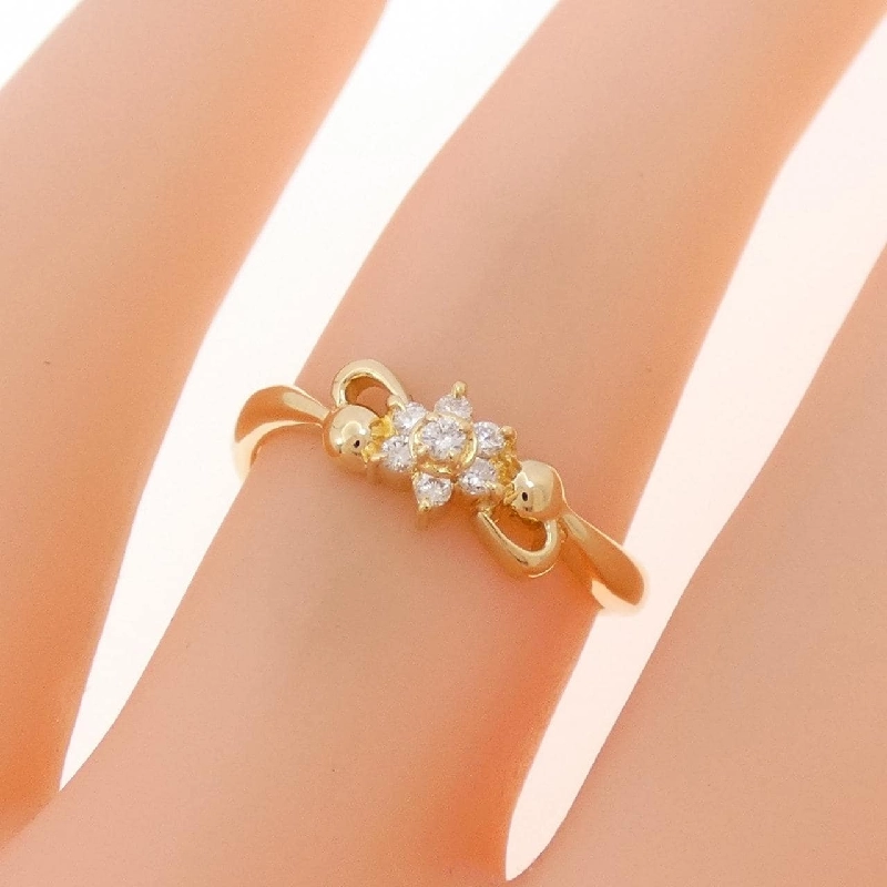Nhẫn kim cương hoa K18YG 0.07CT - Hàng hiệu Authentic 851478