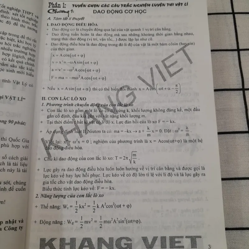 Chinh phục THPT, Đại học VẬT LÝ: Lý Thuyết và Kỹ th giải nhanh. GV Chu Văn Biên Kênh VTV2 576468