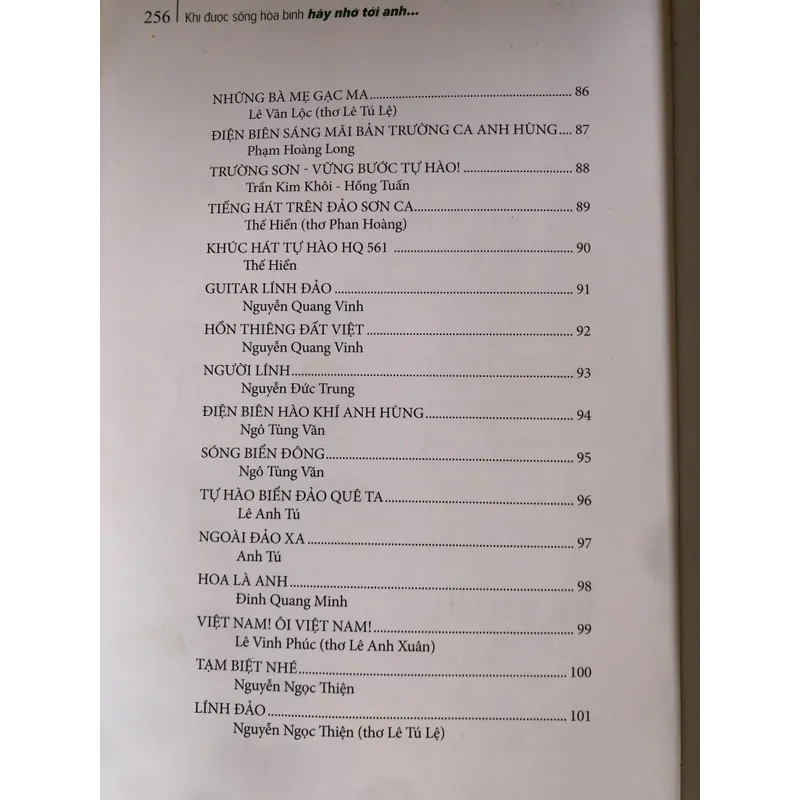 Khi được sống hoà bình hãy nhớ tới anh 712053