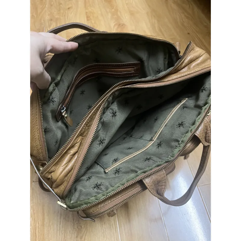 Balo nam 29x40x12 da thật 2hand 1013067