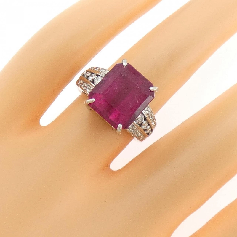 Nhẫn Tourmaline Rubelite K14WG 6.74CT - Hàng hiệu Chính hãng 854654