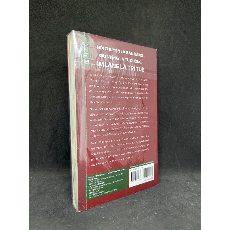 Nói Chuyện Là Bản Năng Giữ Miệng Là Tu Dưỡng Im Lặng Là Trí Tuệ - Trương Tiếu Hằng new 100% HCM.ASB1606 64633