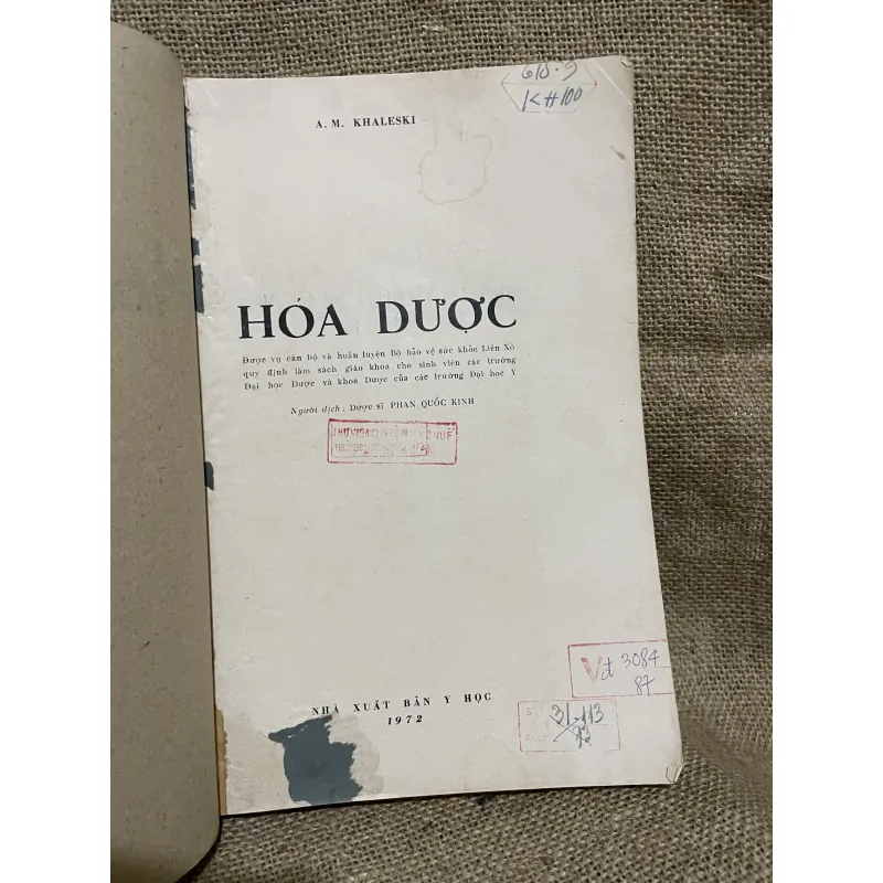 Hoá dược- sách y khổ lớn 350 trang  991394