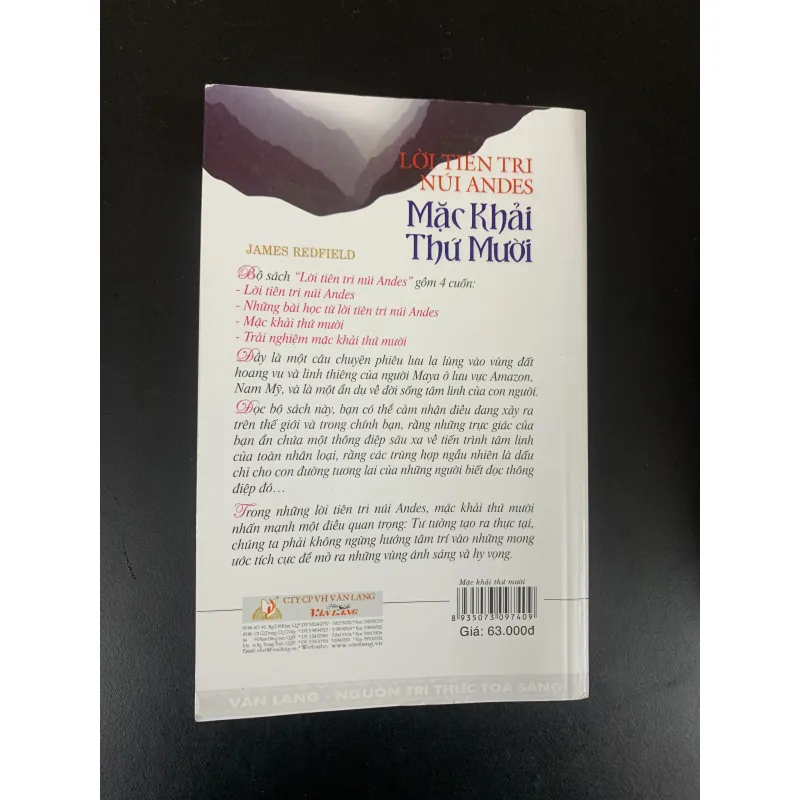 (Sách cũ) Mặc khải thứ mười - Lời tiên tri núi Andes - James Redfield  961600