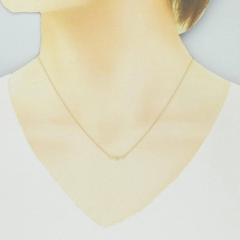 K18YG Ngôi sao Kim cương Dây chuyền 0.01CT - Hàng hiệu Chính hãng 862822