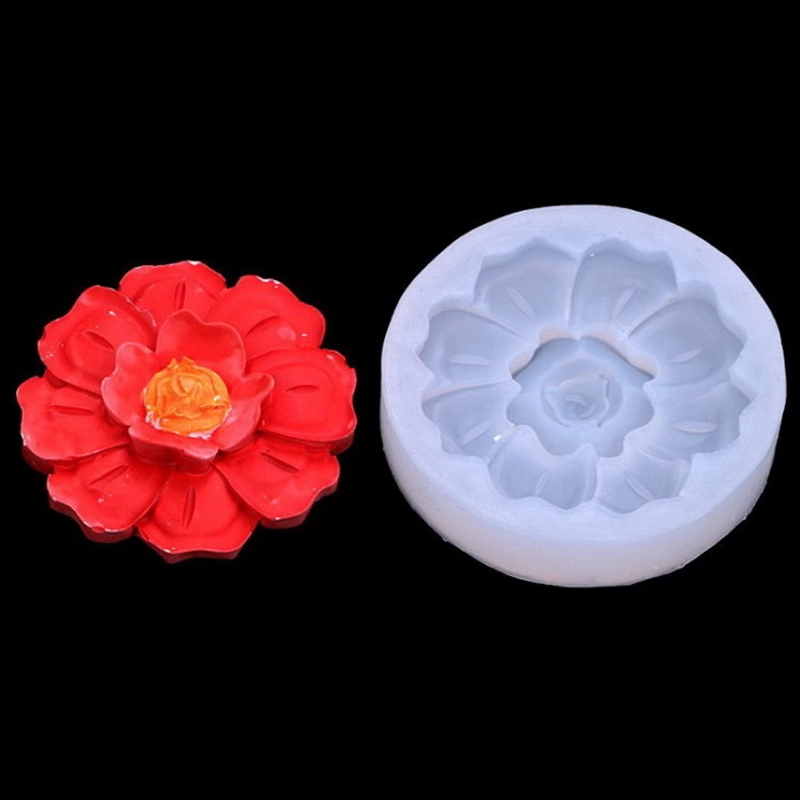 Khuôn silicon làm bánh, rau câu, trung thu hoa cánh tiên 2 tầng loại 7 cm - Mã số 1067 338116