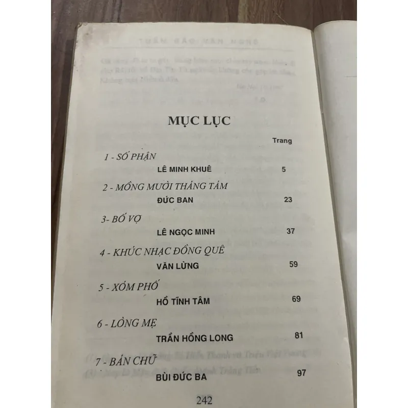 Truyện ngắn hay 1997 - báo Văn Nghệ  697117