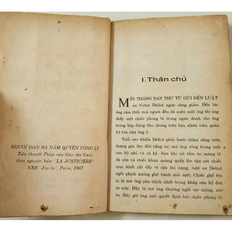 Văn học cổ điển Pháp: NGƯỜI ĐÀN BÀ NẮM QUYỀN CÔNG LÝ (Guy Des Cars) 715225