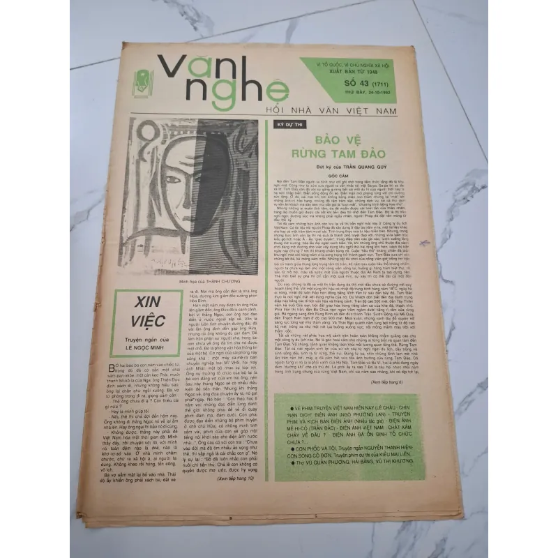Báo Văn Nghệ Số 43 (1711), 24-10-1992 - Trần Quang Quý, Lê Ngọc Minh... 961805