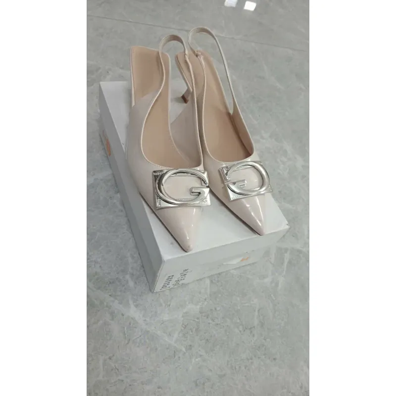 Giày cao gót nữ màu kem, size 39, gót 4cm 722700