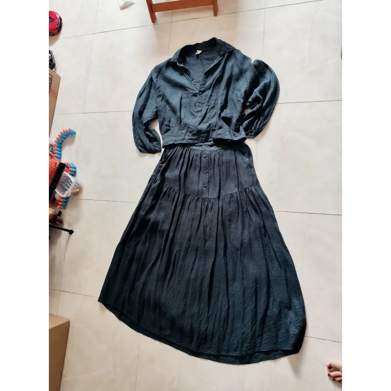 Set váy linen tưng pre, cao cấp 1027315