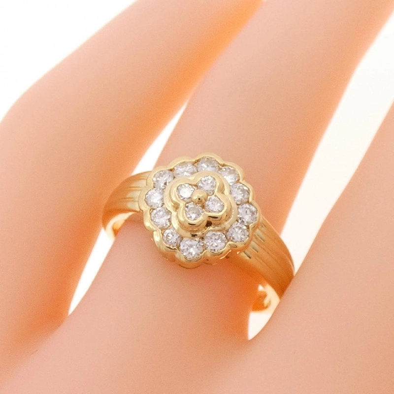 Nhẫn kim cương hoa K18YG 0.50CT 667904