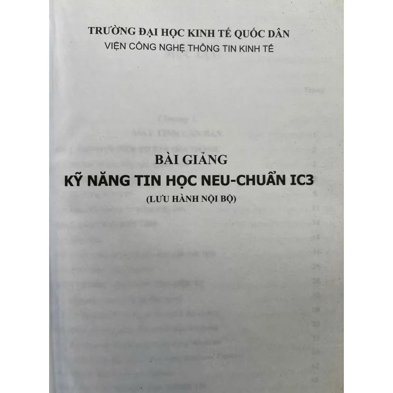 BÀI GIẢNG KỸ NĂNG TIN HỌC NEU - CHUẨN IC3 759152