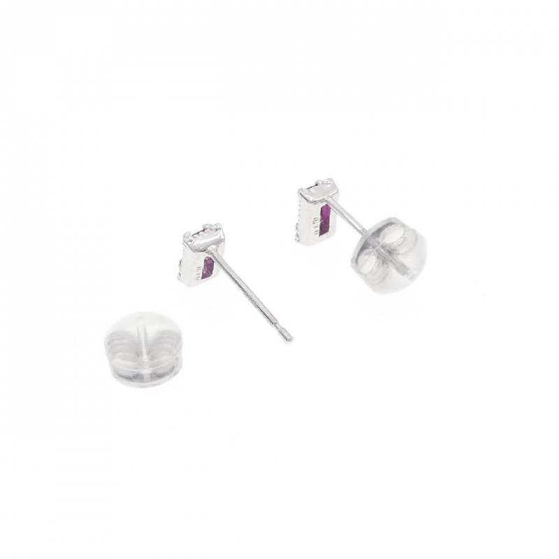 K18WG Bông tai Ruby 0.20CT - Hàng hiệu Chính hãng 876170