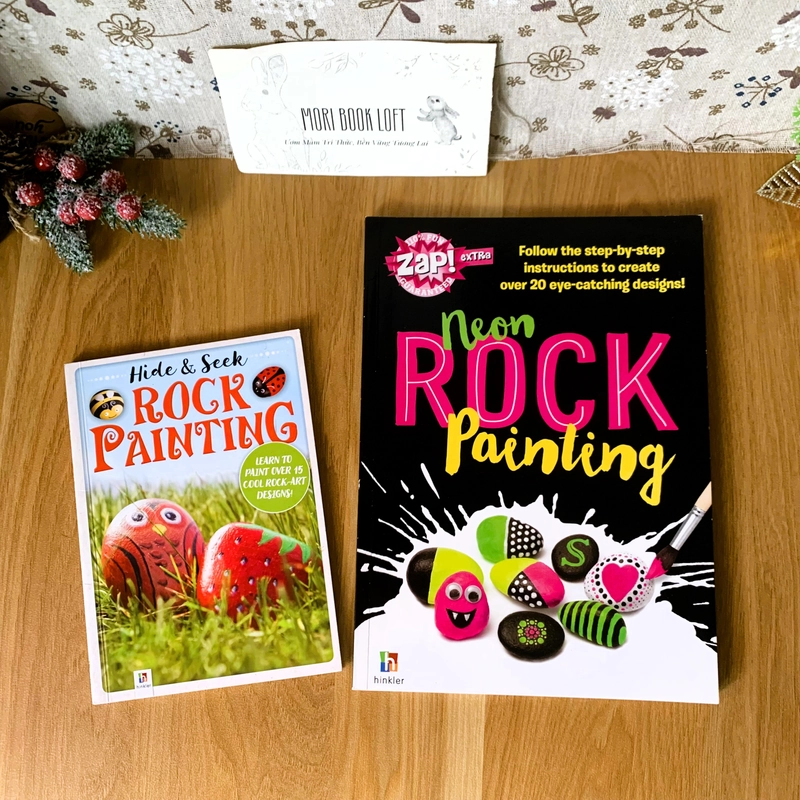 Combo 2 cuốn Rock Painting - Hướng Dẫn Vẽ Đá Cuội, Used 477830