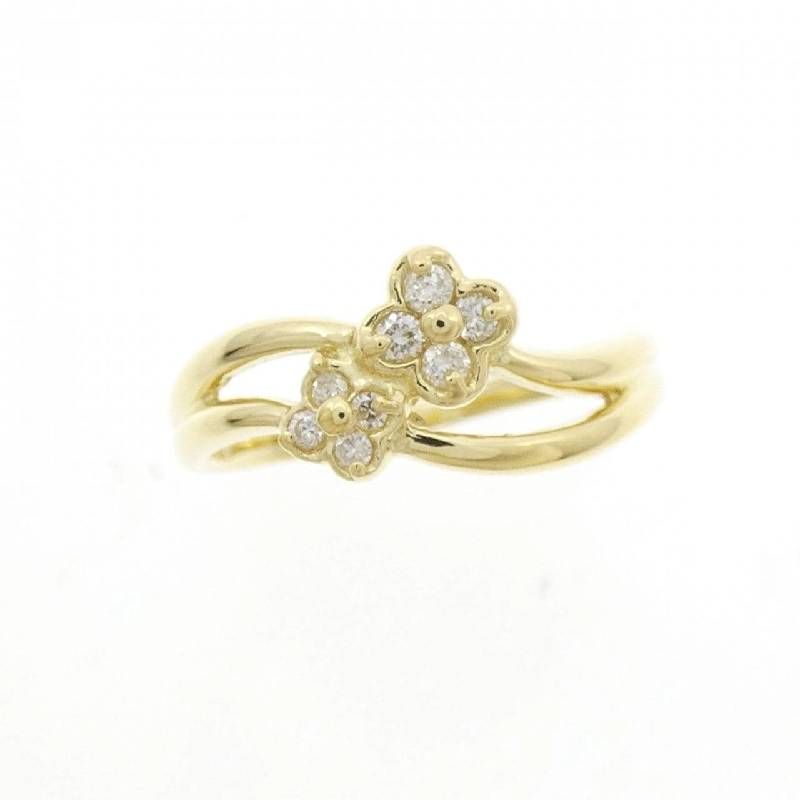 Nhẫn kim cương K18YG hoa 0.10CT 671807