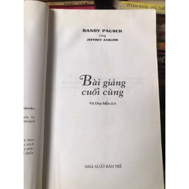 Bài giảng cuối cùng Randy Pausch, Jeffrey Zaslow 328433