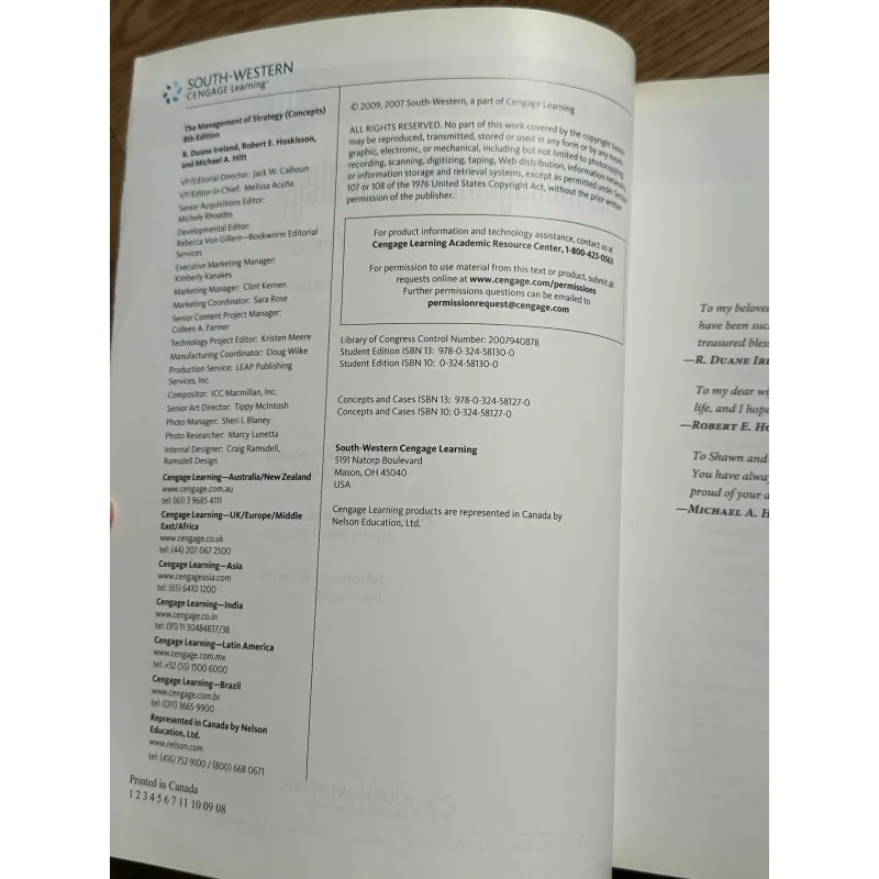 The Management of Strategy - Welch & Hoskisson & Hitt 787554