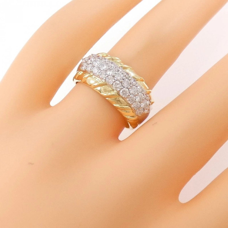 Nhẫn kim cương K18YG/PT900 1.00CT 673412