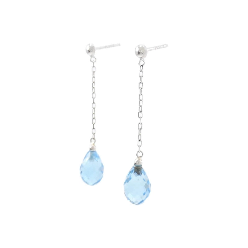 PT900 Blue Topaz Earrings - Hàng hiệu Authentic 868143