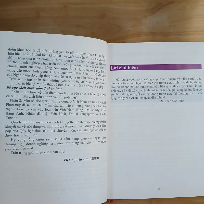 Kĩ Thuật Nhận Biết Tiền Thật, Tiền Giả - TS. Phan Văn Tính chủ biên 761079