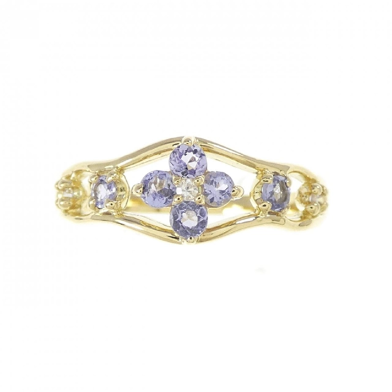 Nhẫn Tanzanite K18YG Hoa 670760