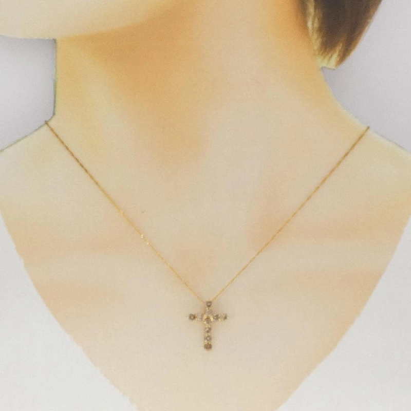 K18YG Dây chuyền kim cương chéo 1.00CT - Hàng hiệu Authentic 859210