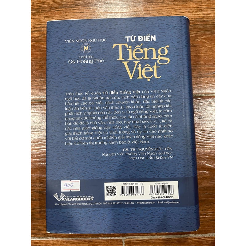 Từ điển tiếng việt - chủ biên Gs. Hoàng Phê 525362