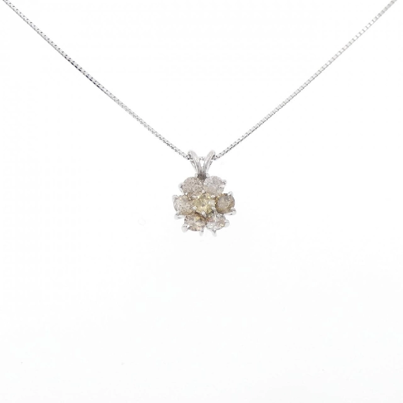 K18WG Hoa Nhẫn Kim Cương Dây Chuyền 1.02CT - Hàng hiệu Chính hãng 863541