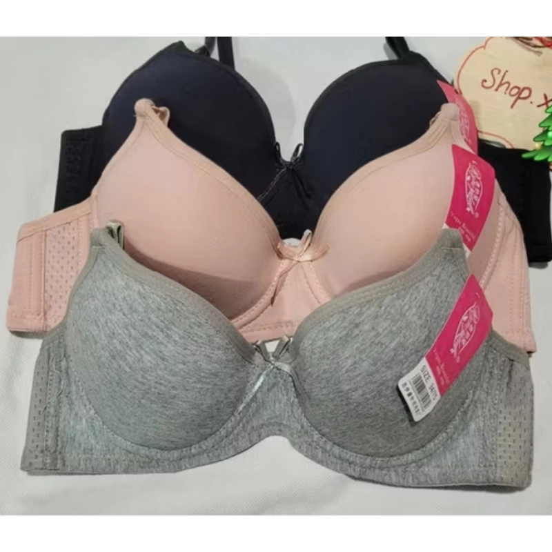Áo lót cotton có gọng nâng đẩy thoáng khí thấm hút tốt  493004